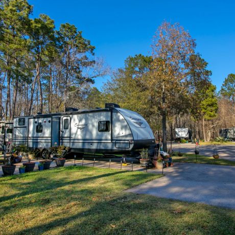 rv parked at forest retreat rv park